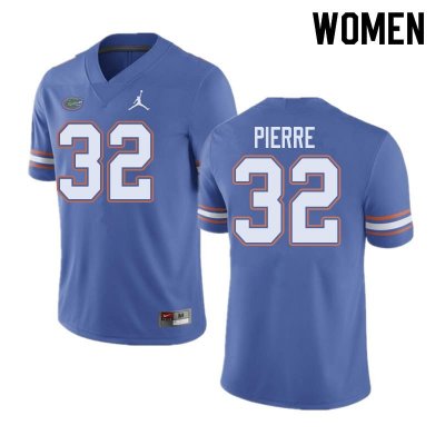 Women's Florida Gators #32 Jesiah Pierre NCAA Jordan Brand Blue Authentic Stitched College Football Jersey OFA5062LP